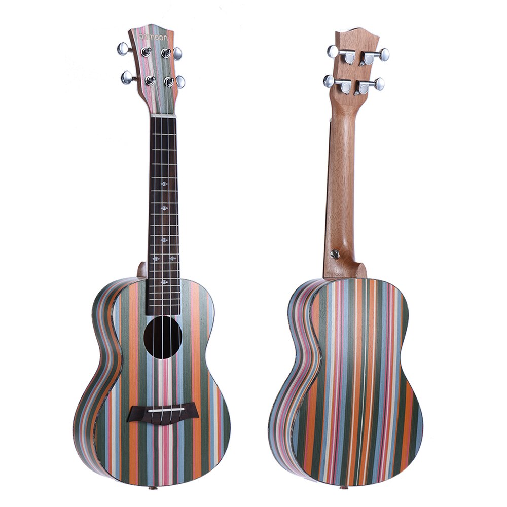 Ukelele Soprano acústico ammoon de 24 ", 18 trastes de madera, cuello Okoume, diapasón de palisandro,