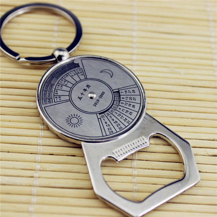 GIEMZA Jaar Kalender Opener Kompas Kalender 1 pc Magical Kalender Metal Bar Tool Bier Kurkentrekker Key Sinker: Chinese