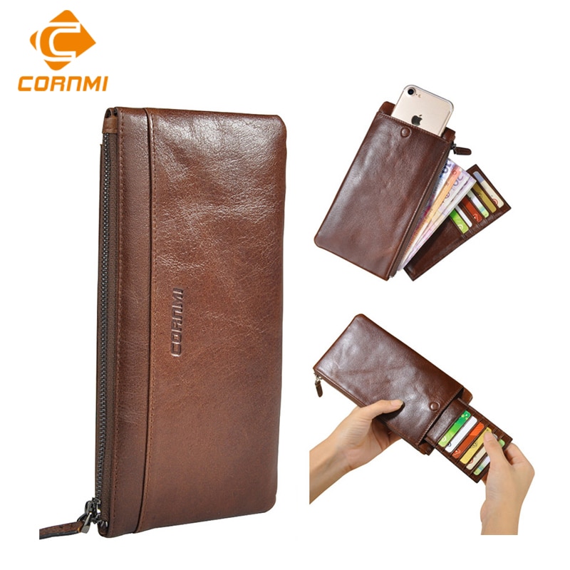 Voor iphone 8 leren hoesje universele portemonnee hoes voor samsung 6.0 inch mobiele telefoon hoesje cornmi