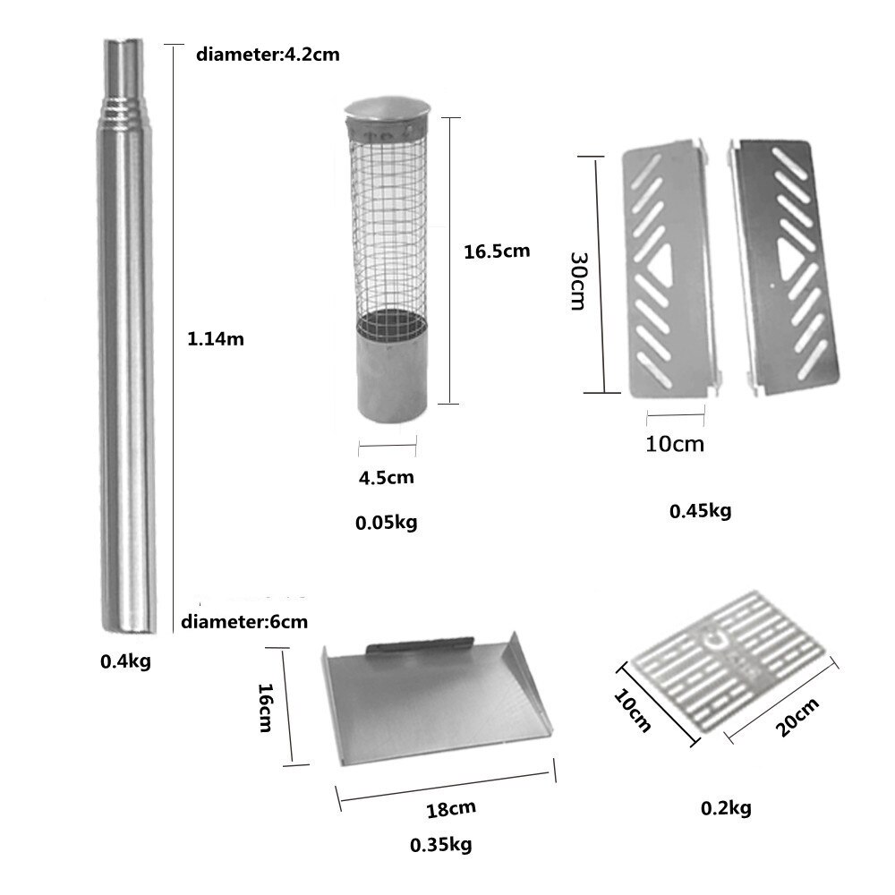 Draagbare Camping Tent Houtkachel Ultralight Houtkachel Met Schoorsteen Leidingen Multifunctionele Wandelen Koken Brandhout Kachel