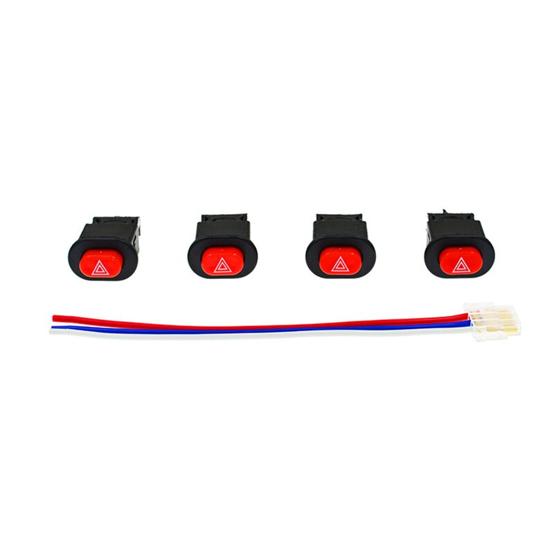 1Pcs Motorfiets Scooter Elektrische Voertuig Gemodificeerde Dubbele Flash Schakelaar Dubbele Flash Waarschuwing Schakelaar Dubbele Sprong Schakelaar