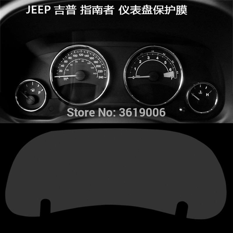 TOMMIA For Jeep Compass 10-15 Screen Protector HD 4H Dashboard Protection Film Anti-scratches Car Sticker