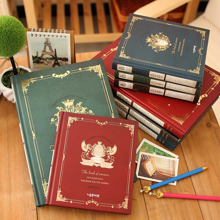 Retro Notebook Journals for Traverlers Planner Stamping Card Cover, B5 Size-184x257mm, 100g Dowling Paper, Blank Inner Page