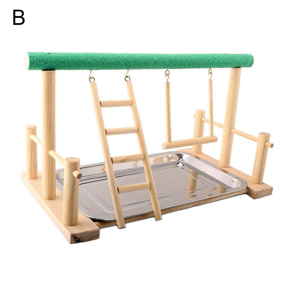 Échelle de perroquet en bois, support de jeu, perche, parc pour animaux de compagnie, jouet, accessoires pour oiseaux: B-Random Color
