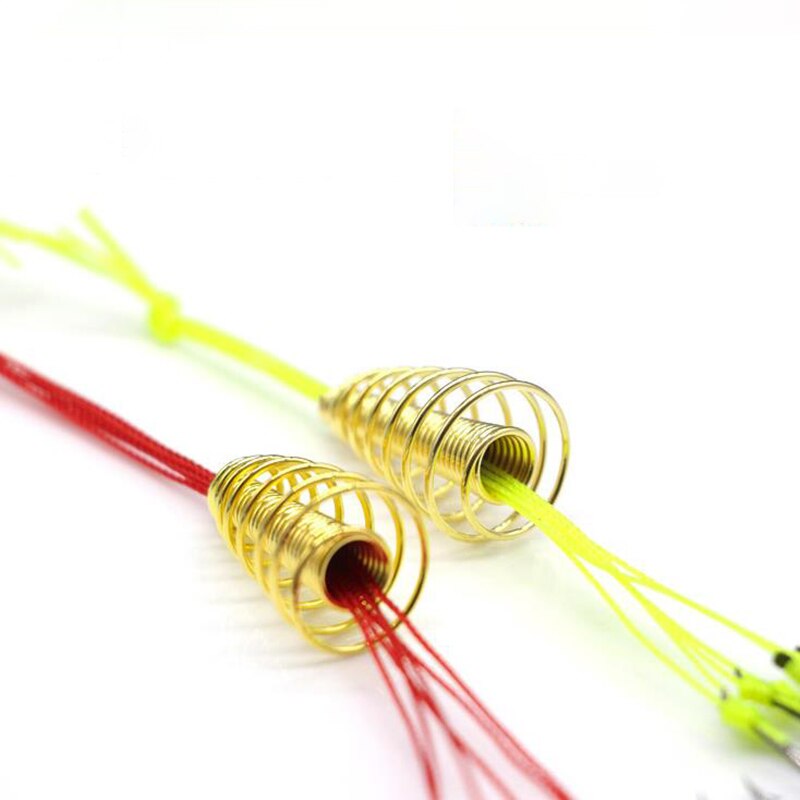 4set/box Explosion 6 Hook Beads Fishing Hook Fishing Lure Bait Trap Feeder Cage Sharp Fishing Hook with Stainless Steel Springs