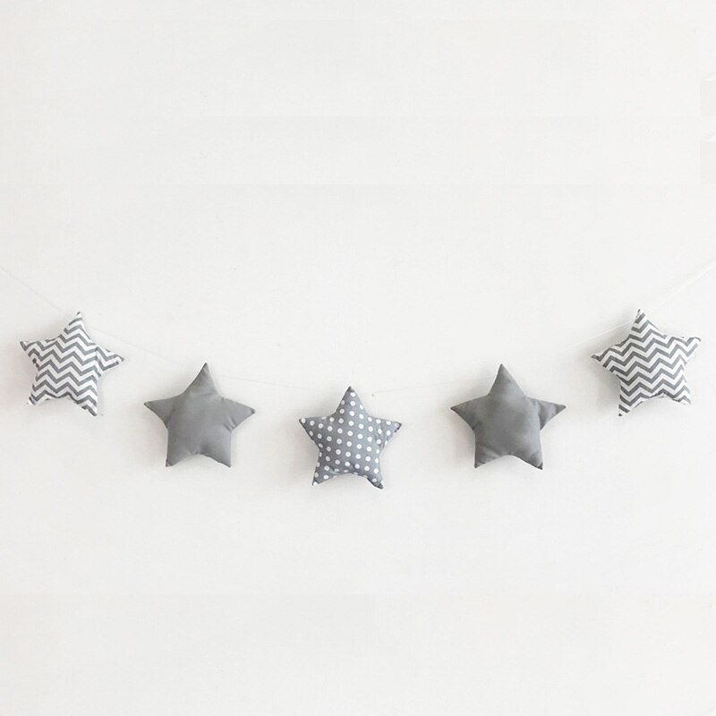 Cloth Star Baby Decoration Room Star Wall Hanging Baby Room Decor INS Photography Props Decor For Tent Crib Baby Stuff Newborns