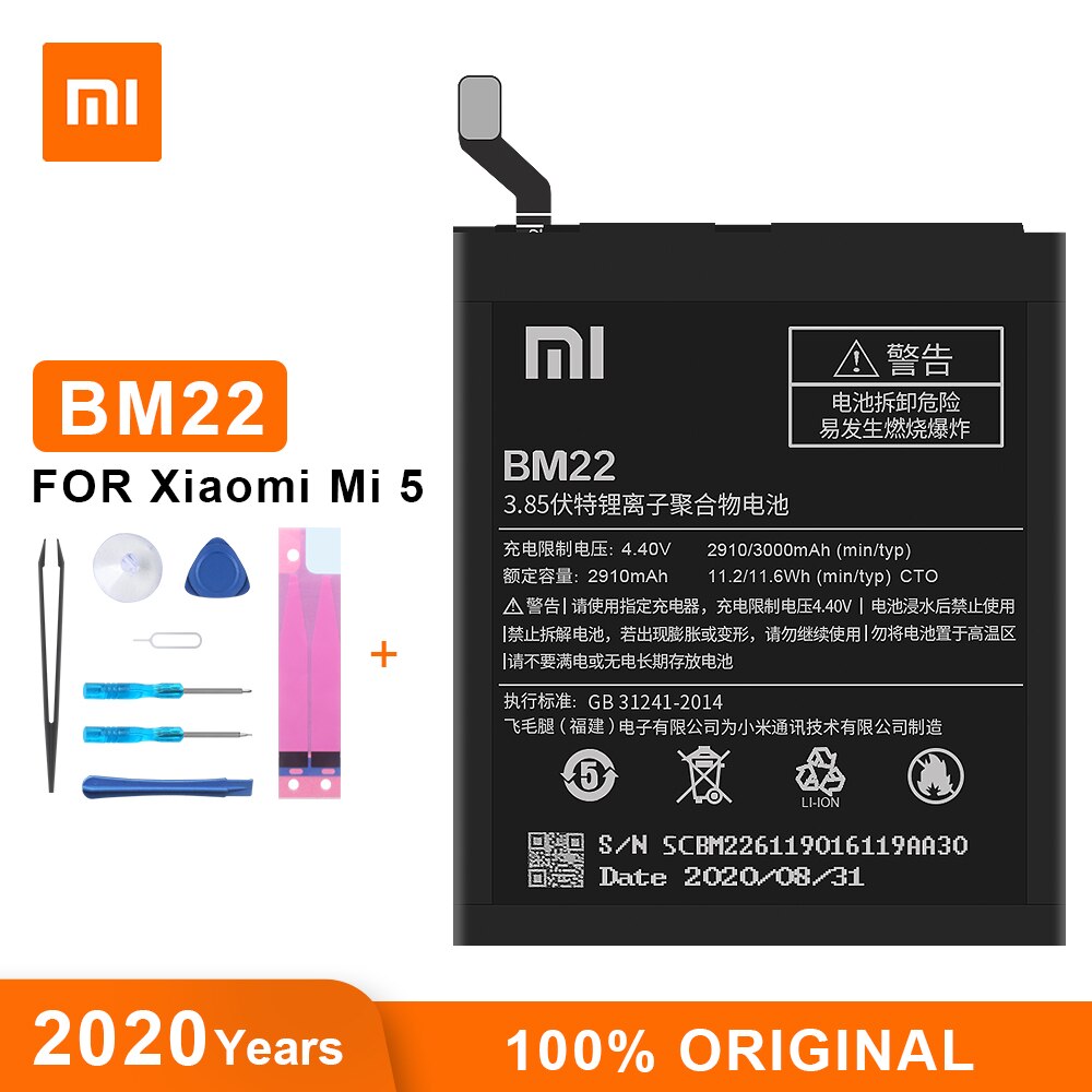 Xiao mi originele Batterij BM22 3000 mah voor xiao Mi mi 5 mi 5 M5 telefoon VERVANGENDE Batterijen