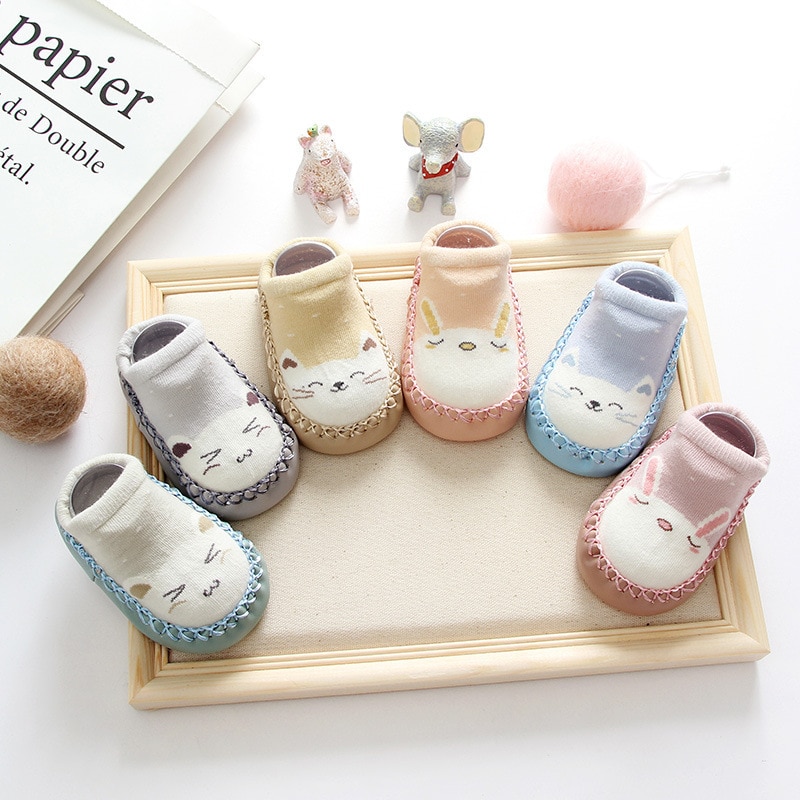 Baby Toddler Socks Shoes Soft Bottom Non-slip First Walker Baby Kids Short Socks Shoes Children's Foot Socks Infant Casual Shoes