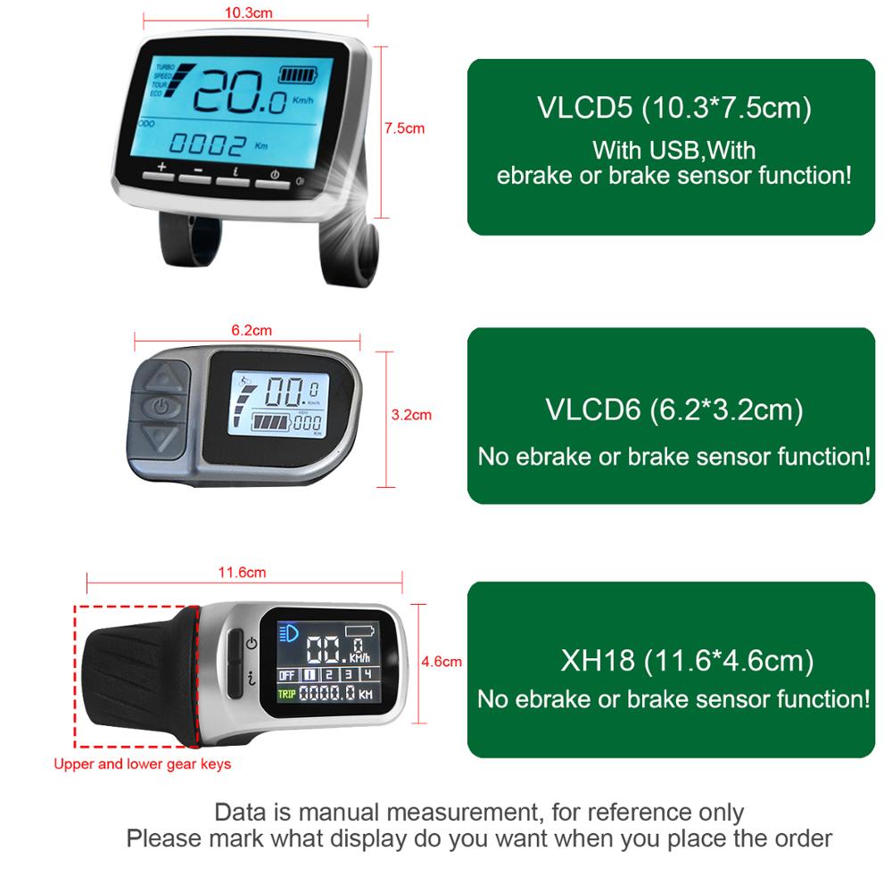 Écran LCD de l'opérateur TSDZ2 VLCD5 VLCD6 XH18 VLCD5, accessoires de vélo électrique TONGSHENG Mid Drive Motor Part