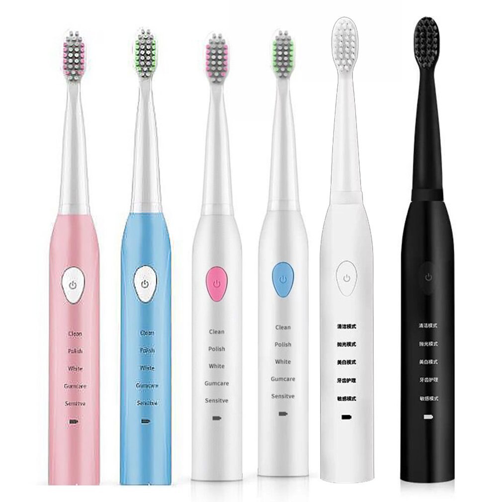 Electric Toothbrush Adult Rechargeable Toothbrush Sonic Automatic Soft Toothbrush Waterproof Usb Charging