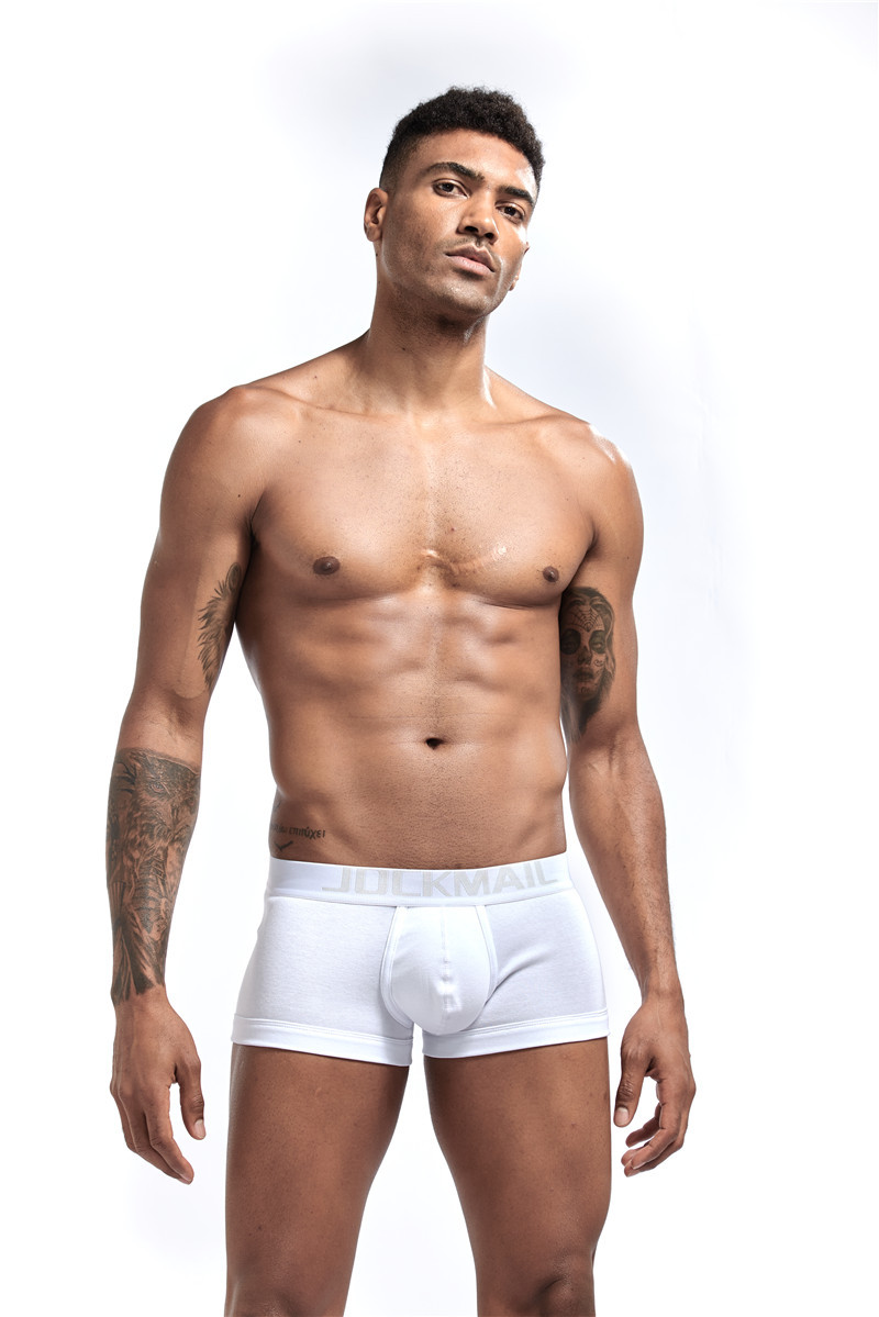 Men&#39;s Underwear Simple Youth Ring Lifting Combed Cotton U Convex Low Waist Boxer: 3 / M