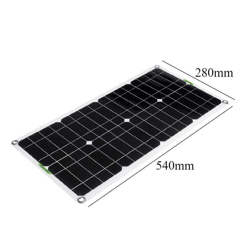 100w 18v solcellepanel usb monokrystallinsk fleksibel strømbank solpanelsæt komplet oplader til bilbåds smartphone vandtæt