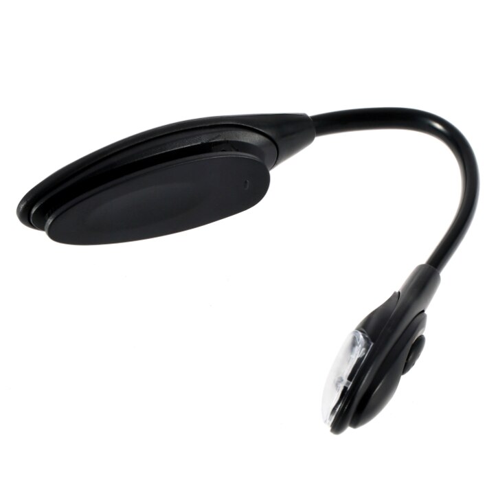 Icoco 1 Pc Mini Flexibele Clip-On Bright Book Light Laptop Witte Led Boek Lezen Licht Lamp