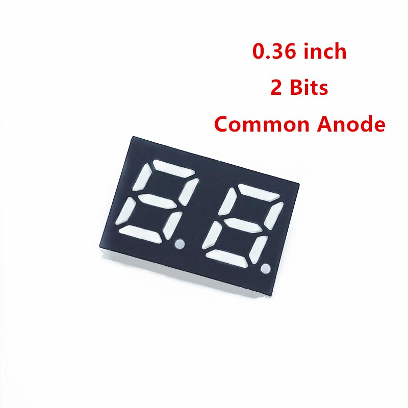 10Pcs 0.36 Inch Digital Tube LED Display 1Bit ~ 6Bit Display Common Anode/ Cathode 0.36" 7 Segment Red Led Display Board: 2 bit Red Anode