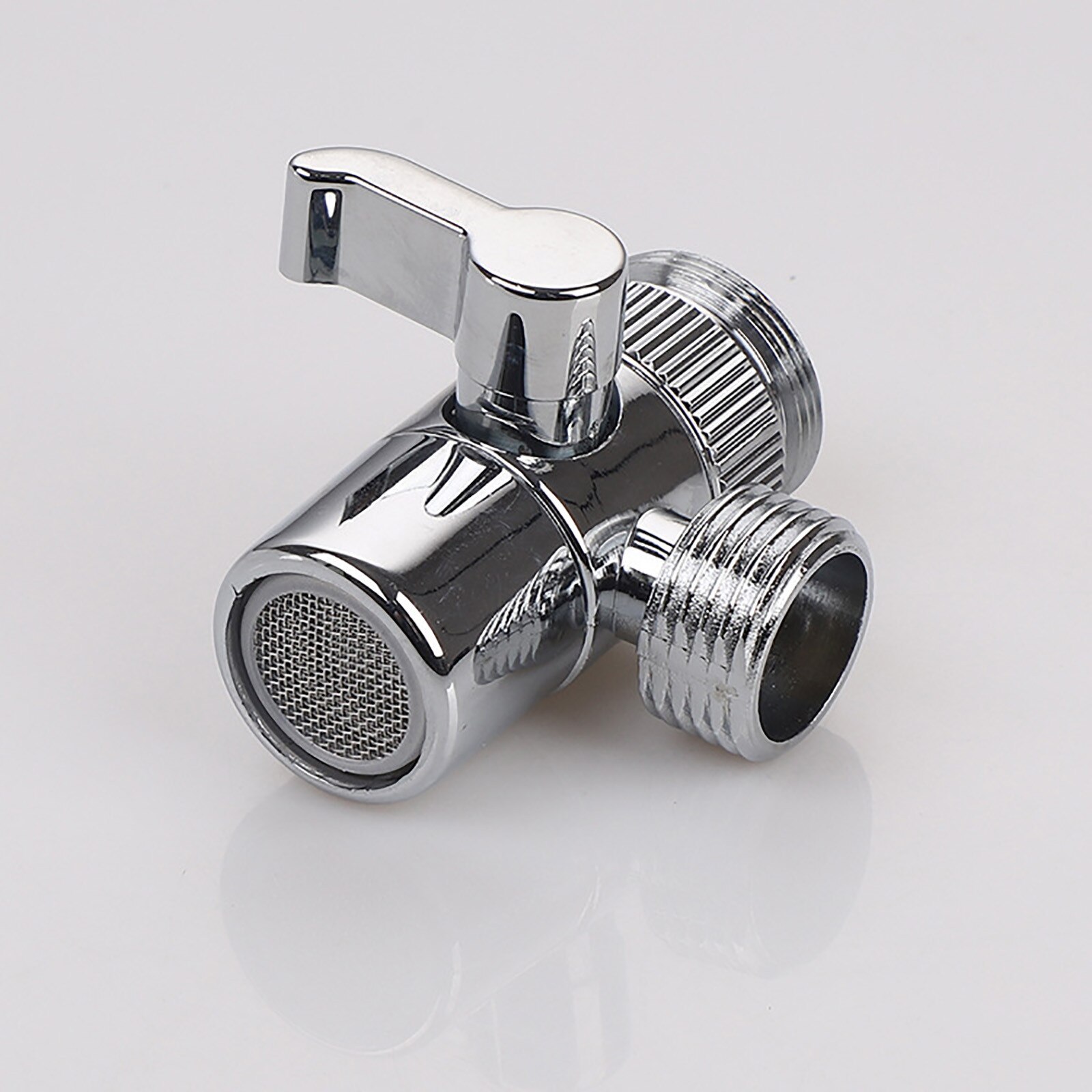 Brass Diverter Valve 3 way Water Separator Shower Tee Adapter Adjustable Shower Head Diverter Valve Bathroom Accessories: Gold
