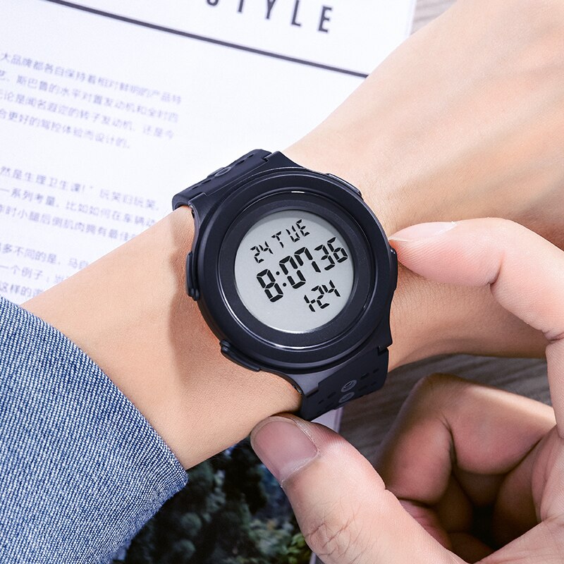 Skmei outdoor sport herenhorloge japan batterij waterdicht silicagel band led digitaal heren polshorloge relogio masculino 1733