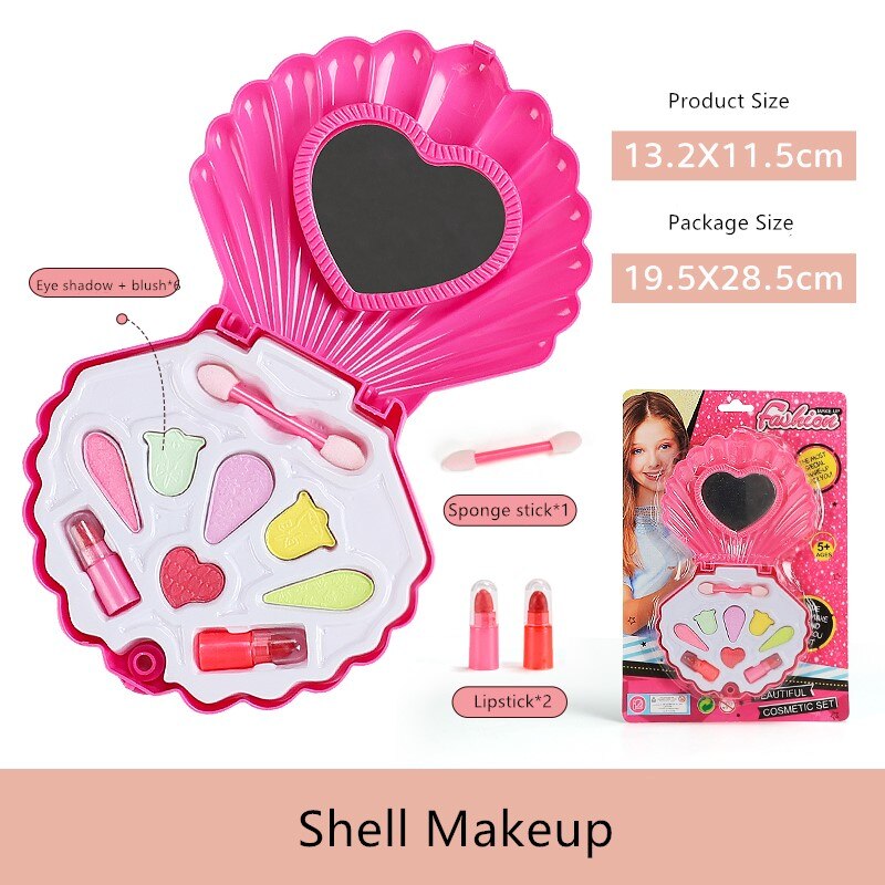 Girls Makeup Toy Safe Kids Cosmetics Make up Set Washable Beauty Makeup Box Baby Toys for Girls Birthday Pretend Play: G