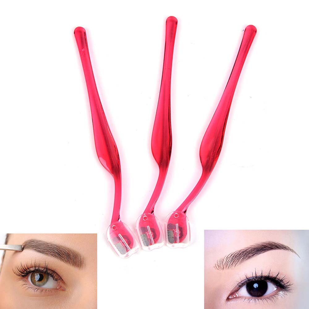 3 Pcs Portable Makeup Eye Brow Razor Blade Eyebrow Trimmer Shaper Shaver Face Hair Remover Set Cosmetics Women
