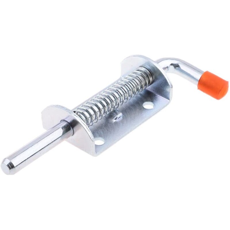 Metal Lock Barrel Bolt Spring Loaded Latch with Grip Heavy Duty for Gate Shed Door Tailgate Trailer Garage