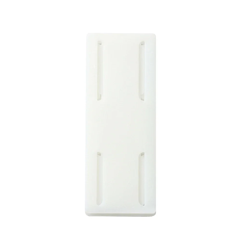 Wall Mounted Socket Holder Fixer Patch Self-Adhesive Power Socket Strip Fixator Punch-free Plug Socket Organizer for Home Office: WHITE