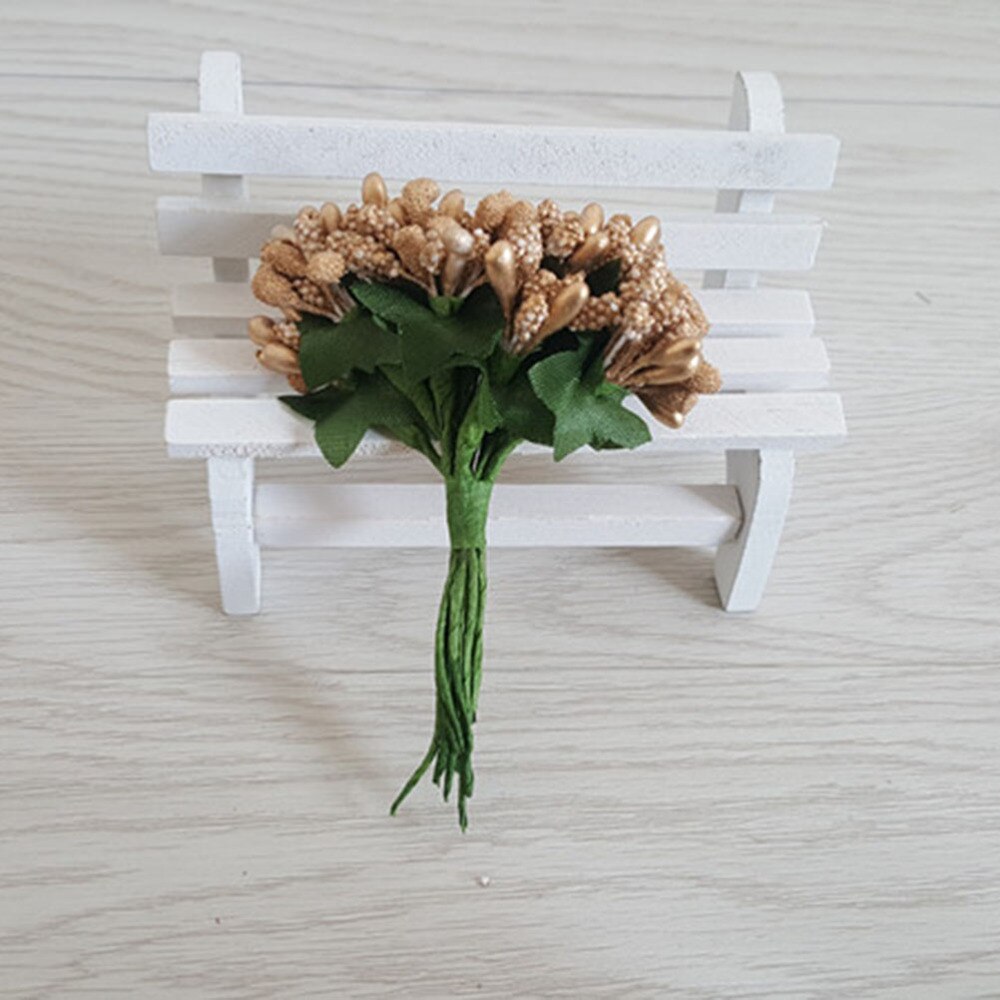 12pcs/bunch Mini Artificial Pip Berry Picks Fruit Flower Stamens for DIY Wedding Christmas Garland Box Scrapbooking Decoration (