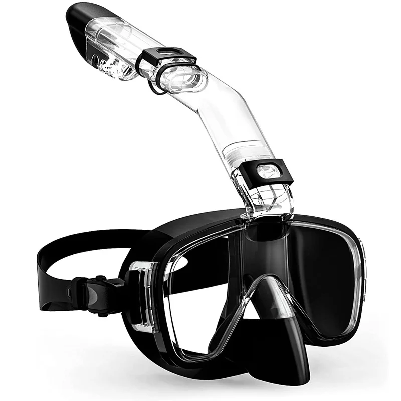 Duikmaskers Opvouwbare anti-condens snorkelmaskerset met volledig droog topsysteem voor gratis zwemmen Professionele snorkeluitrusting Volwassenen Kinderen