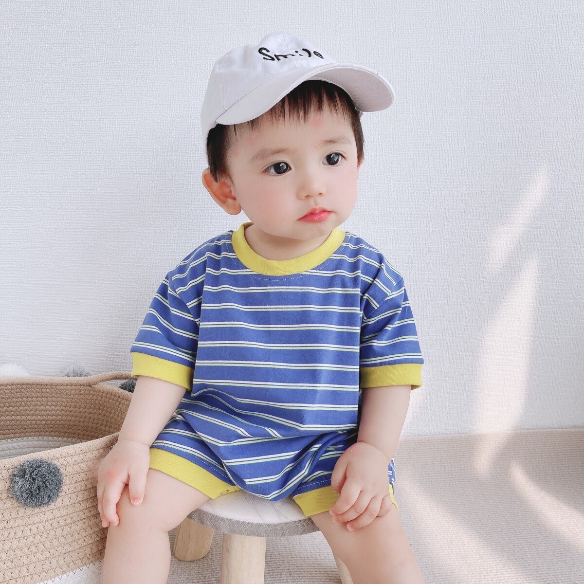 Cotton Baby Rompers Summer Infant Jumpsuit Baby Boys Clothes Short Sleeve Newborn Baby Clothing Striped Baby Costume