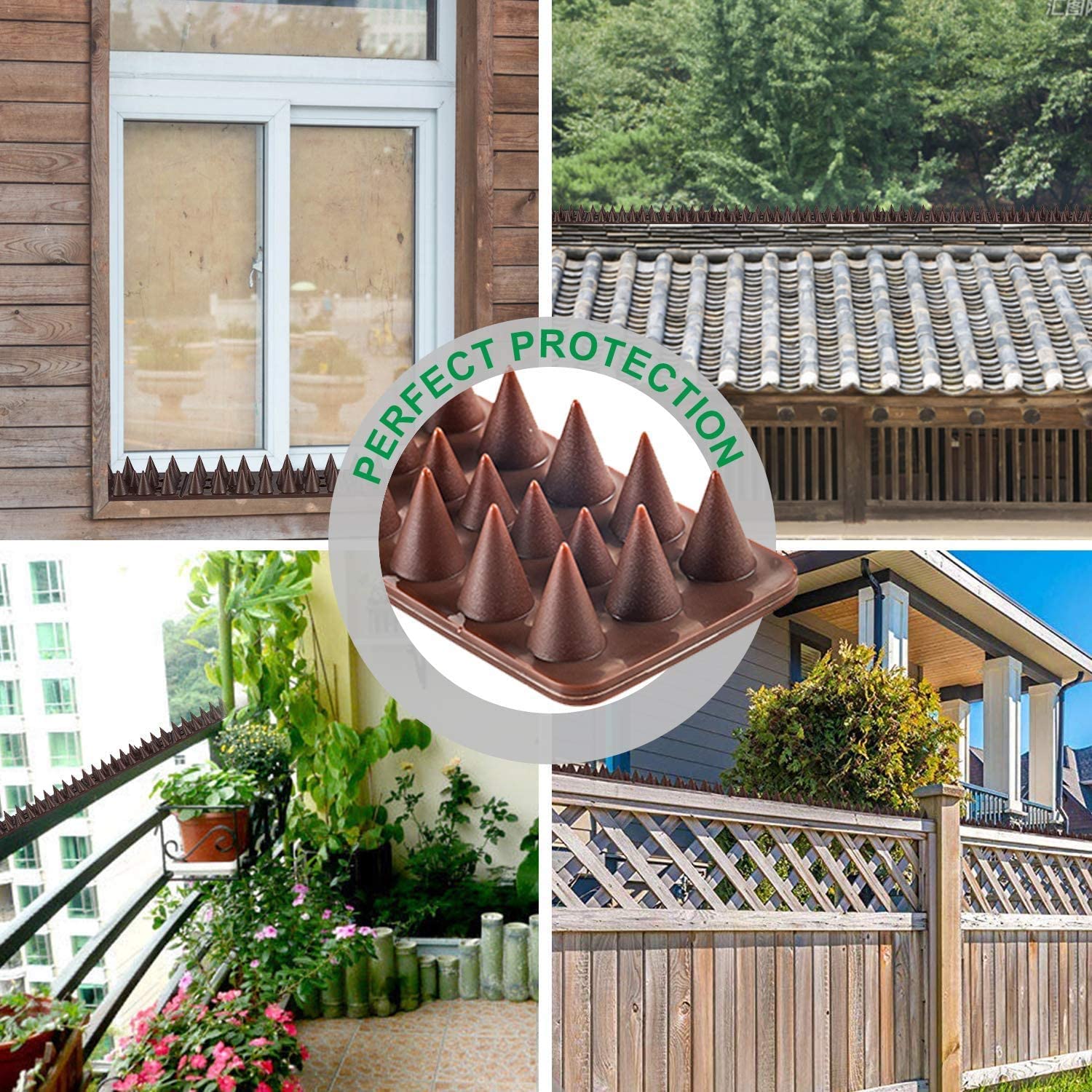 6/12pcs Safe Eco-friendly Plastic Spikes Anti Bird Anti Pigeon Spike for Get Rid of Pigeons and Scare Birds Pest Control