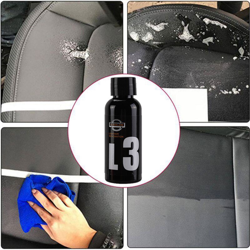 50ml bil renovert interiør skinn plast pleie vedlikehold biltilbehør skinnpleie *