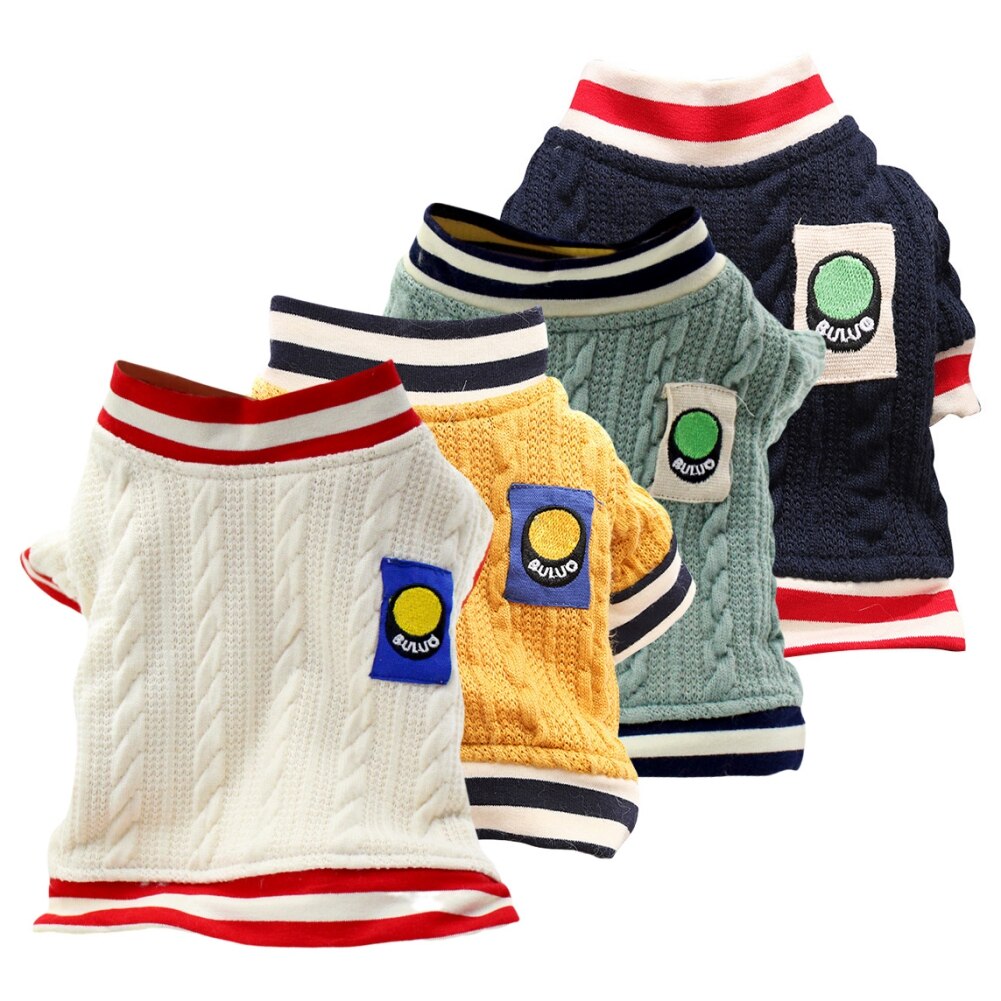 Hond Trui Warme Hondenkleding Gevlochten Coltrui Gebreide Puppy Trui Twisted Touw Gebreide Hond Jumper Jas Voor Honden Katten