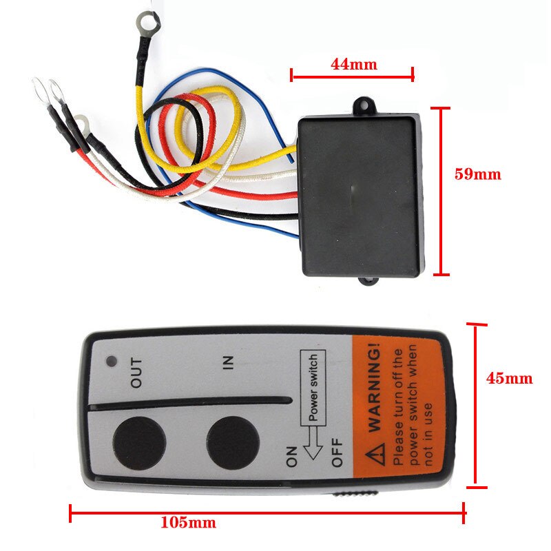 12V Universal 50ft Car Wireless Winch Electric Remote Control With Manual Transmitter Twin Handset For Truck ATV Truck Vehicle