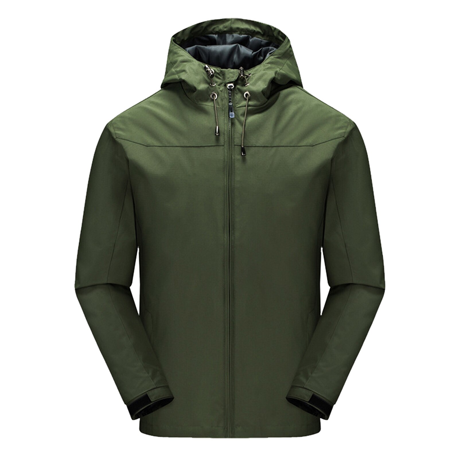 Men Mountain Waterproof Shell Jacket Ski Jacket Windproof Jacket Winter Warm Jacket for Camping Hiking Skiing: Army green / XXL