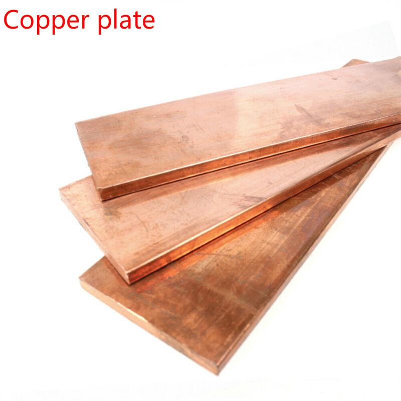 1Pc 1/1.5/2/3/4/5 Mm Dikte Koperen Strip 99% Pure Metal Vel Paars Cu Platte Bar 250mm Lengte Industrie Diy Plaat Voor Cnc