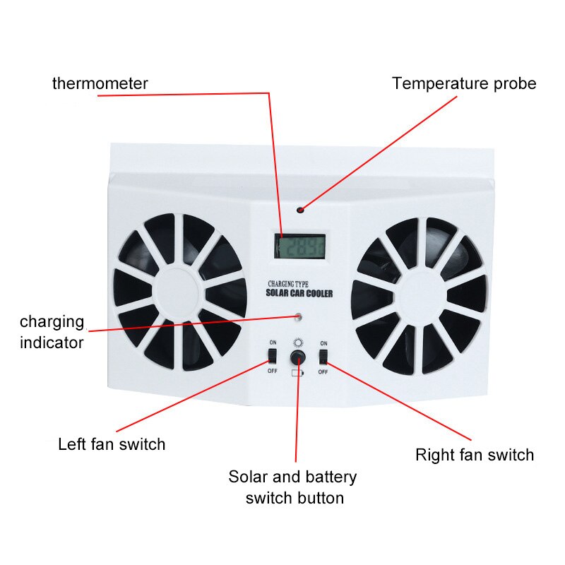 Car cooling car fan car solar car circulator exhaust fan rapid car exhaust fan