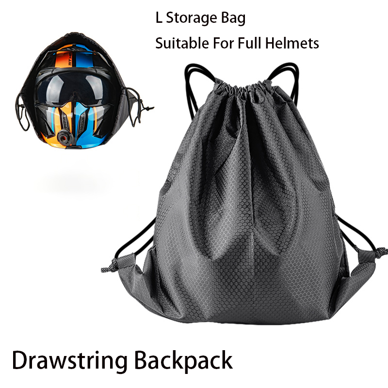 Bolsa de casco a prueba de lluvia, mochila con bolsillo de dibujo para motocicleta, Scooter, ciclomotor, bicicleta, media tapa completa, bolsa de almacenamiento protectora
