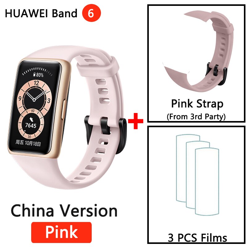 HUAWEI BAND 6 Smartband 6 Blood Oxygen 1.47" AMOLED Long Battery Life Fast Charging Heart Rate Monitoring
