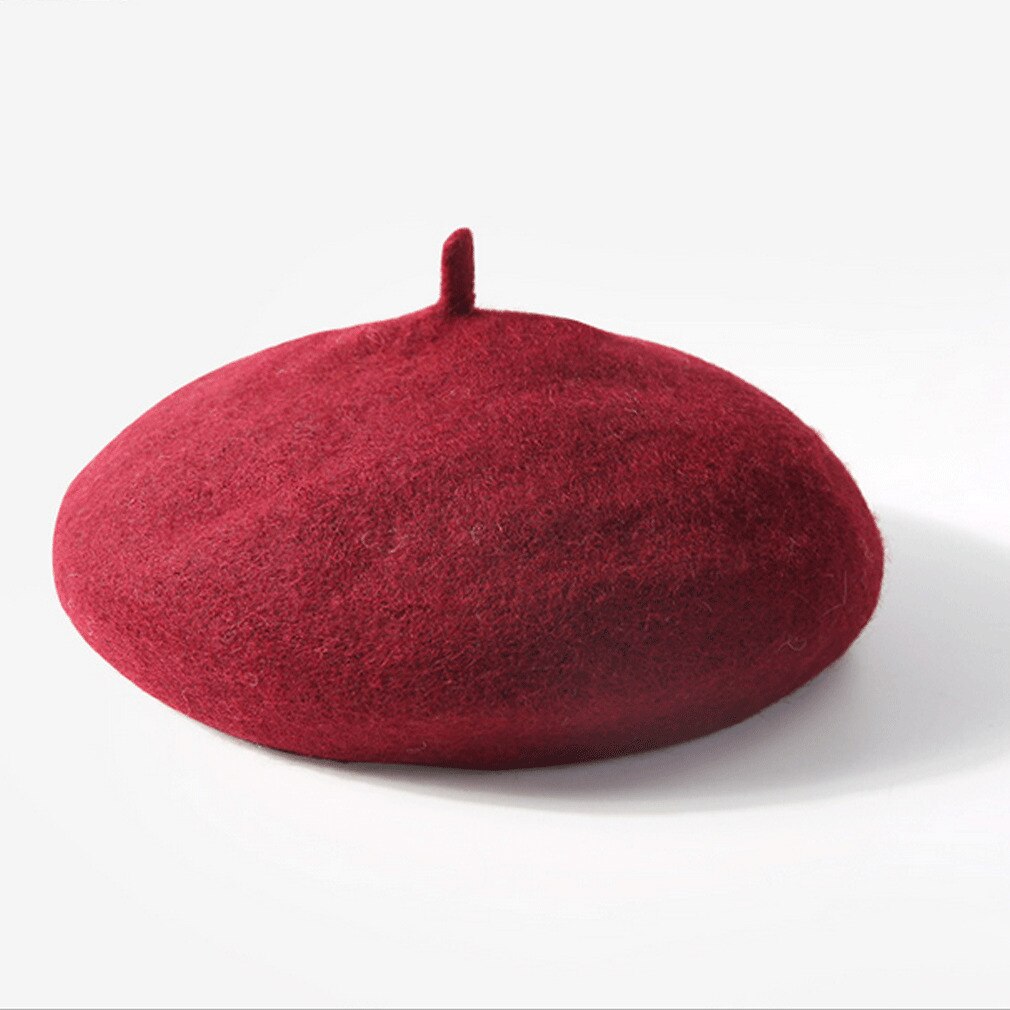 Baby Stuff Accessoires Wol Leuke Baret Meisje Stevige Baretten Herfst Winter Baby Warm Hoed Schilder Hoed Haar Props VOOR 2-5T: Wine red