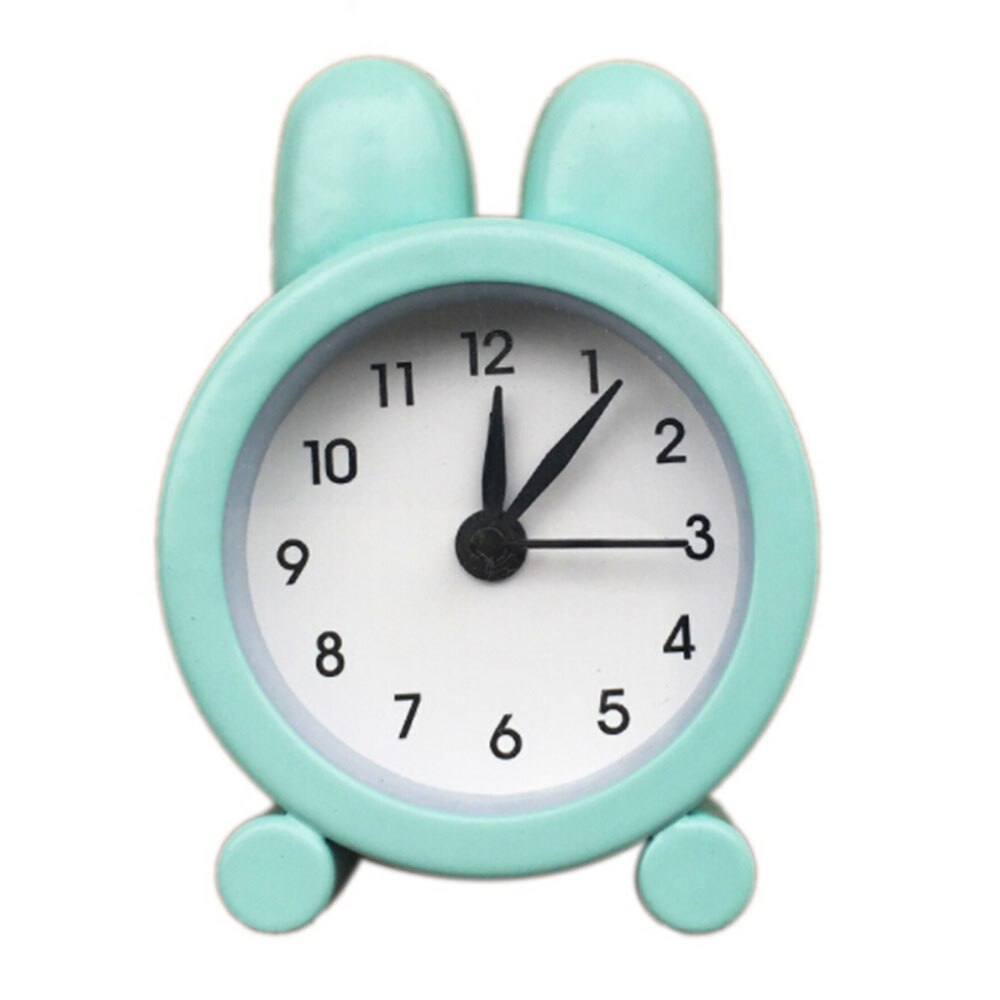 Mini Alarm Clock Metal Small Electronic Clock office student kid bed clock: Green