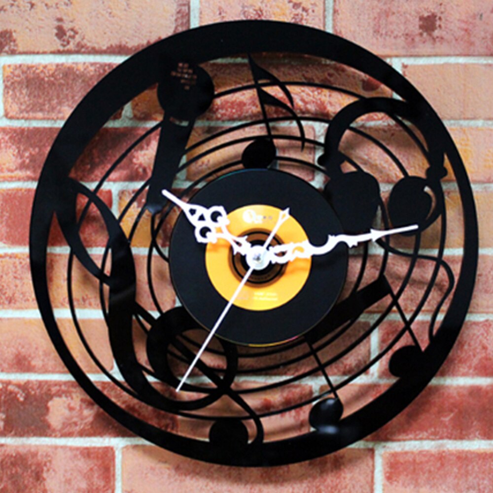 Vinyl Record Wall Clock Musical Microphone Wall Clock Wall Clock: Default Title