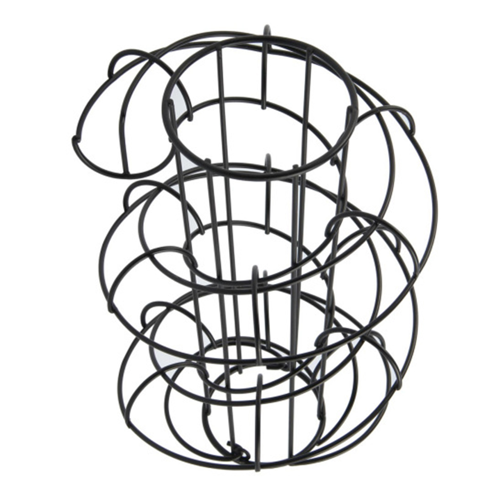 Multi-functional Black Egg Frame Spiral Egg Basket Stainless Steel Art Practical Storage Frame