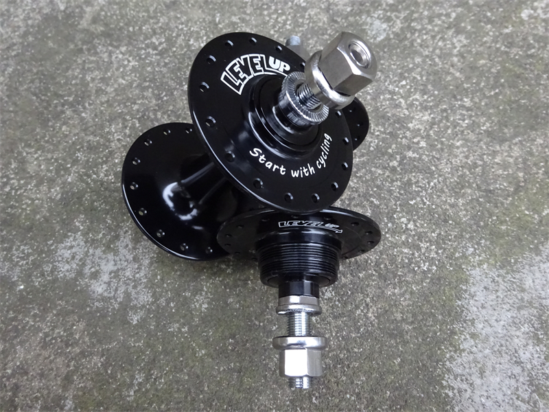Niveau Up Fixed Gear Hub Niveau Up Hoogwaardige 32 Gaten Single Speed Straat Fiets Hubs Front Hub Track fiets Achter Back Hub: balck