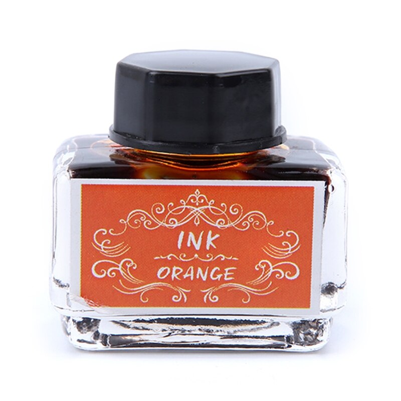 Pure Colorful Bottled Ink Fountain Pen Ink Non-carbon Refilling Inks Student Stationery School Office Supplies (1 Bottle, 15ml ): O