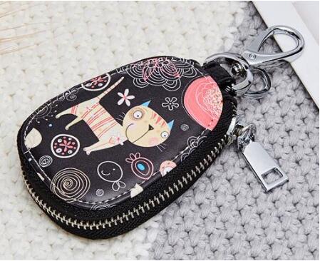 1pc Retail Universal Auto Key Cases Carton Pattern Small Wallets Cars Key Protection Bags Man's and Women's Beautiful Holders