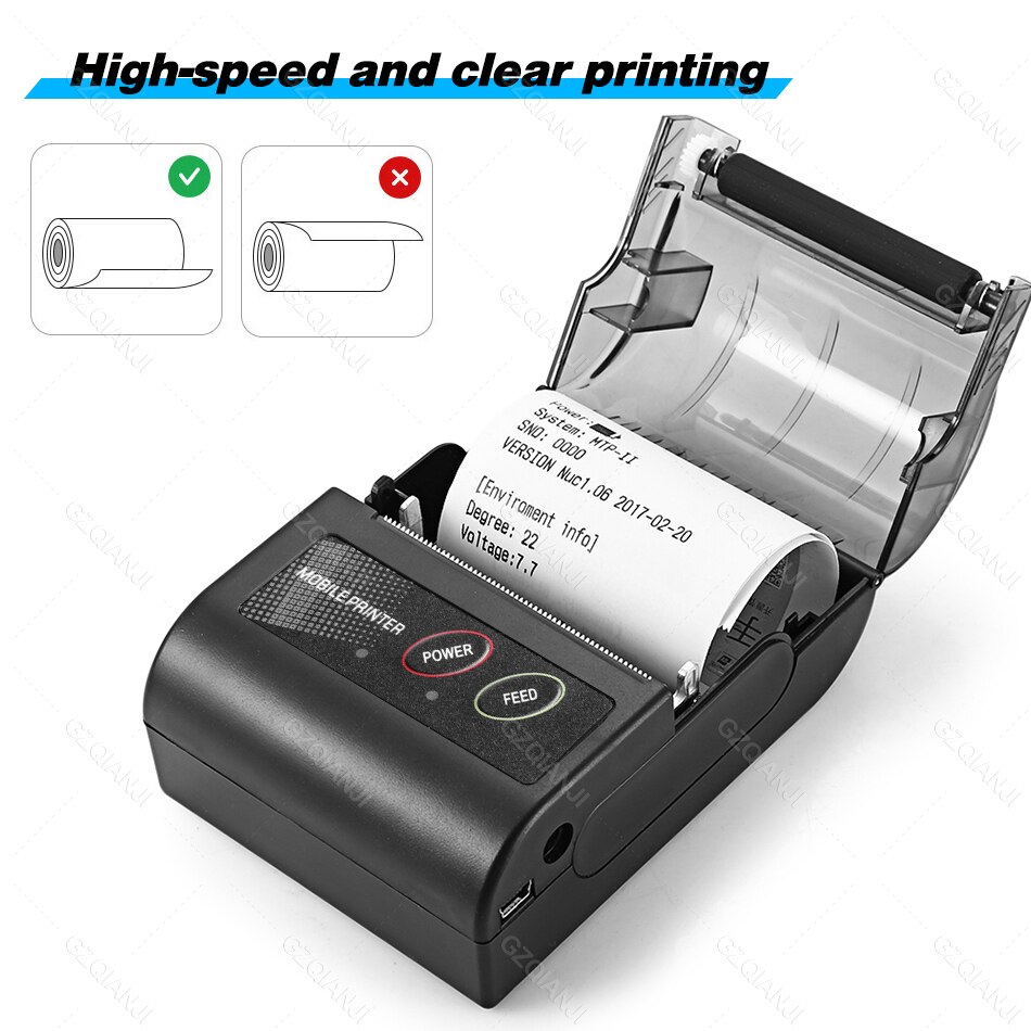 Android phone Mini 58mm Printer 2 inch USB Bluetooth Printer Thermal receipt Free app