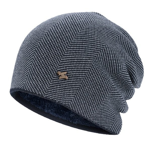 Xlamulu skullies huer varme strikhuer kvinder vinterhuer til mænd hat hankasketter balaclava gorro hue hunhue: Grå