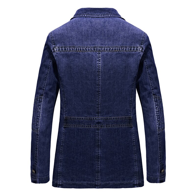 L-3XL Denim jacket men blazer Cotton Suits for men Cowboy blazer jeans jacket men jaqueta Brand-clothing Casual Jacket Suit