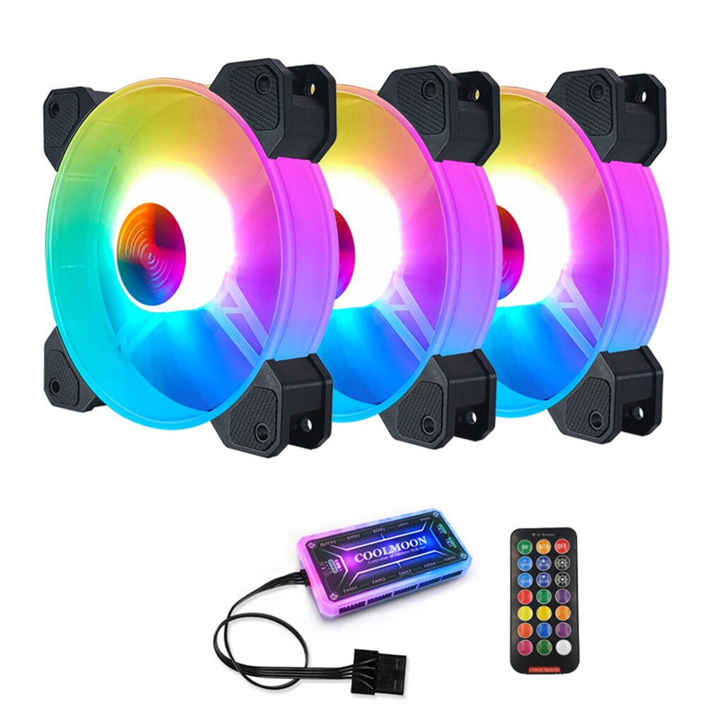 120Mm Computer Case Fan Chassis Rgb Fan Verstelbare Kleurrijke Verlichting Stille Radiator Heatsink Cooler Mute Pc 120Mm Cpu case Fans: B