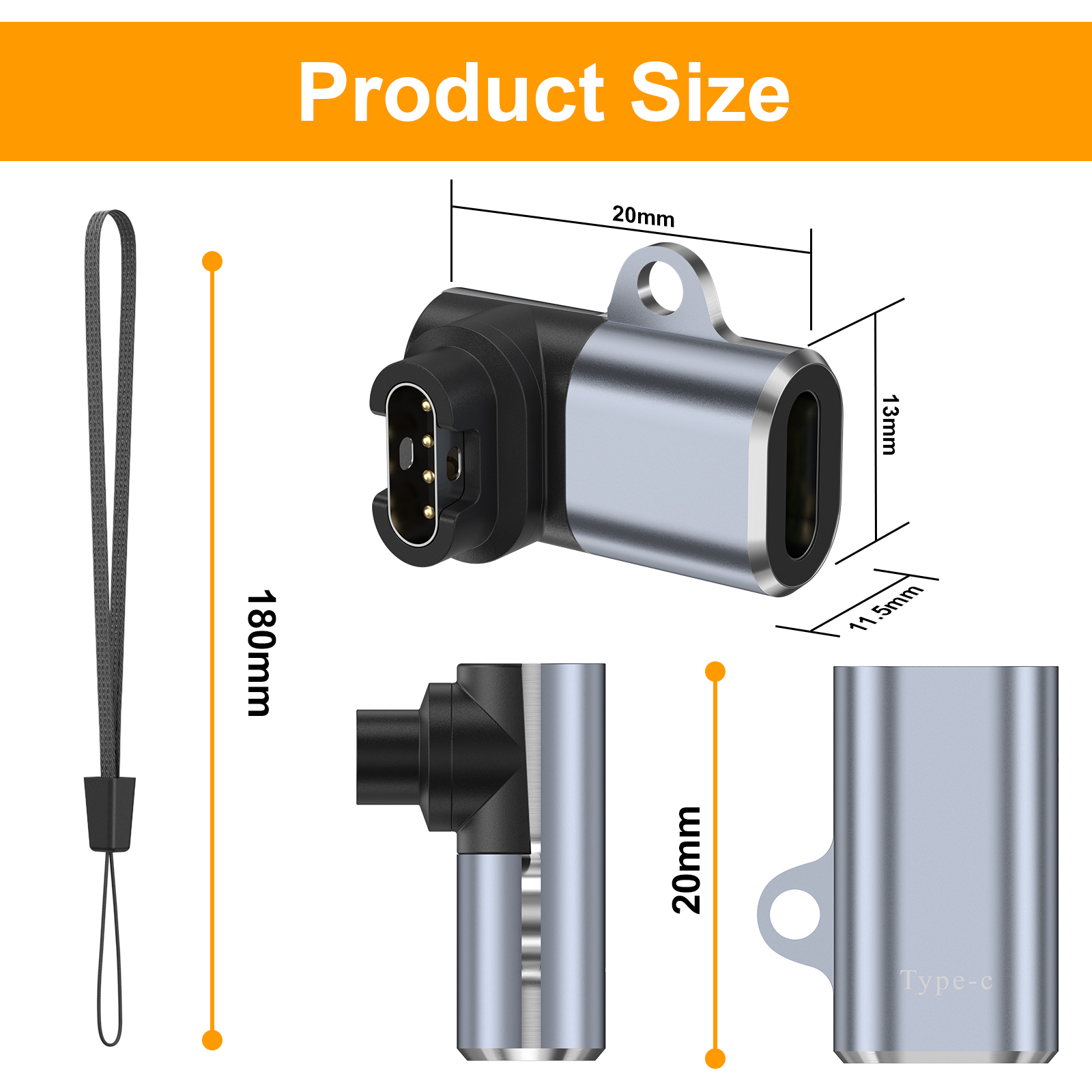 Type C Lader Adapter Voor Garmin Fenix 7 6 6X 5 S 5X Plus/Instinct 2/Venu 2/Vivoactive 4 3/Forerunner 965 955 945 935 Converter