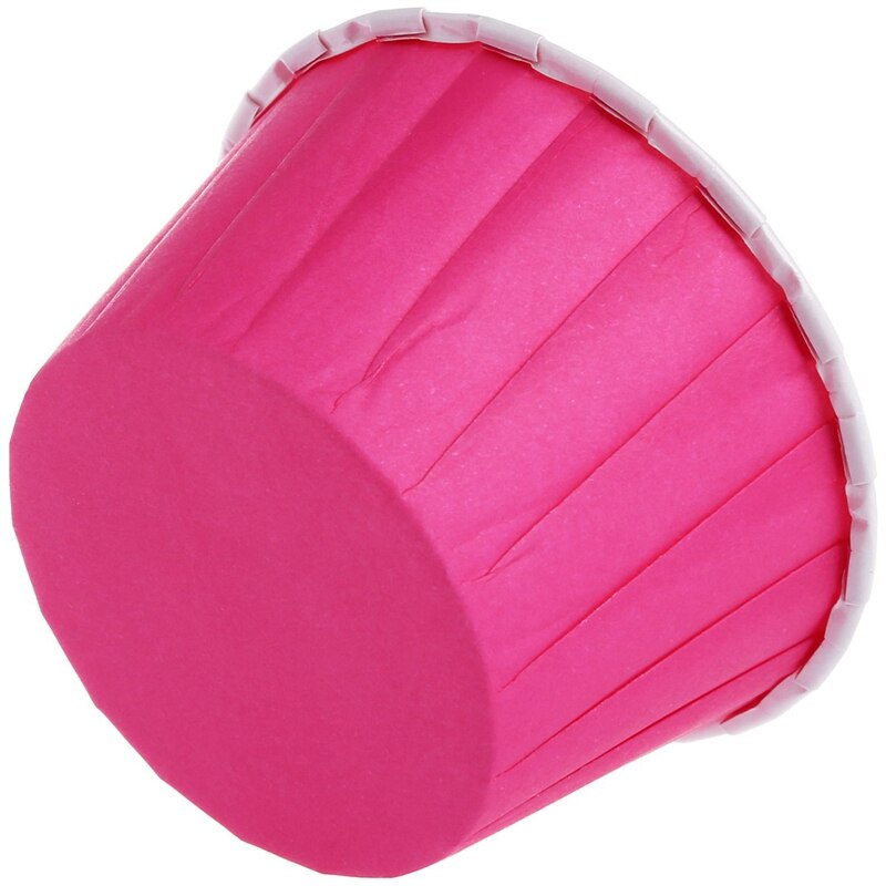 100X Paper Baking Cup Cake Cupcake Cases Liners Muffin Dessert Wedding Party, Rose Red &amp; White