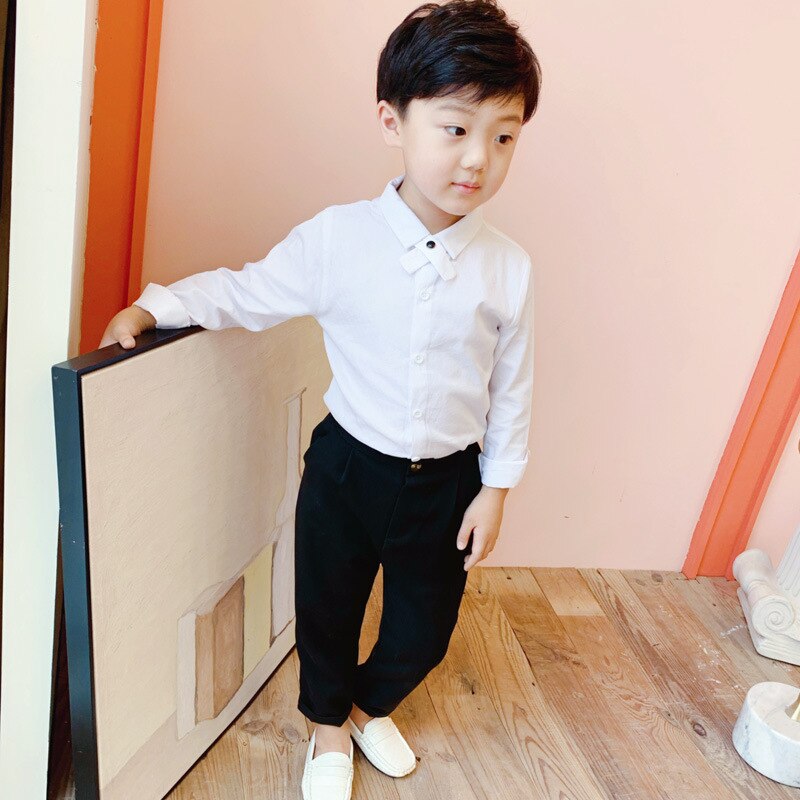 Kinderen Pak Pak Jas + Broek 2 Stuks Jongen Mode School Party Kostuum Verjaardagsfeestje Trouwjurk: WHITE / 13